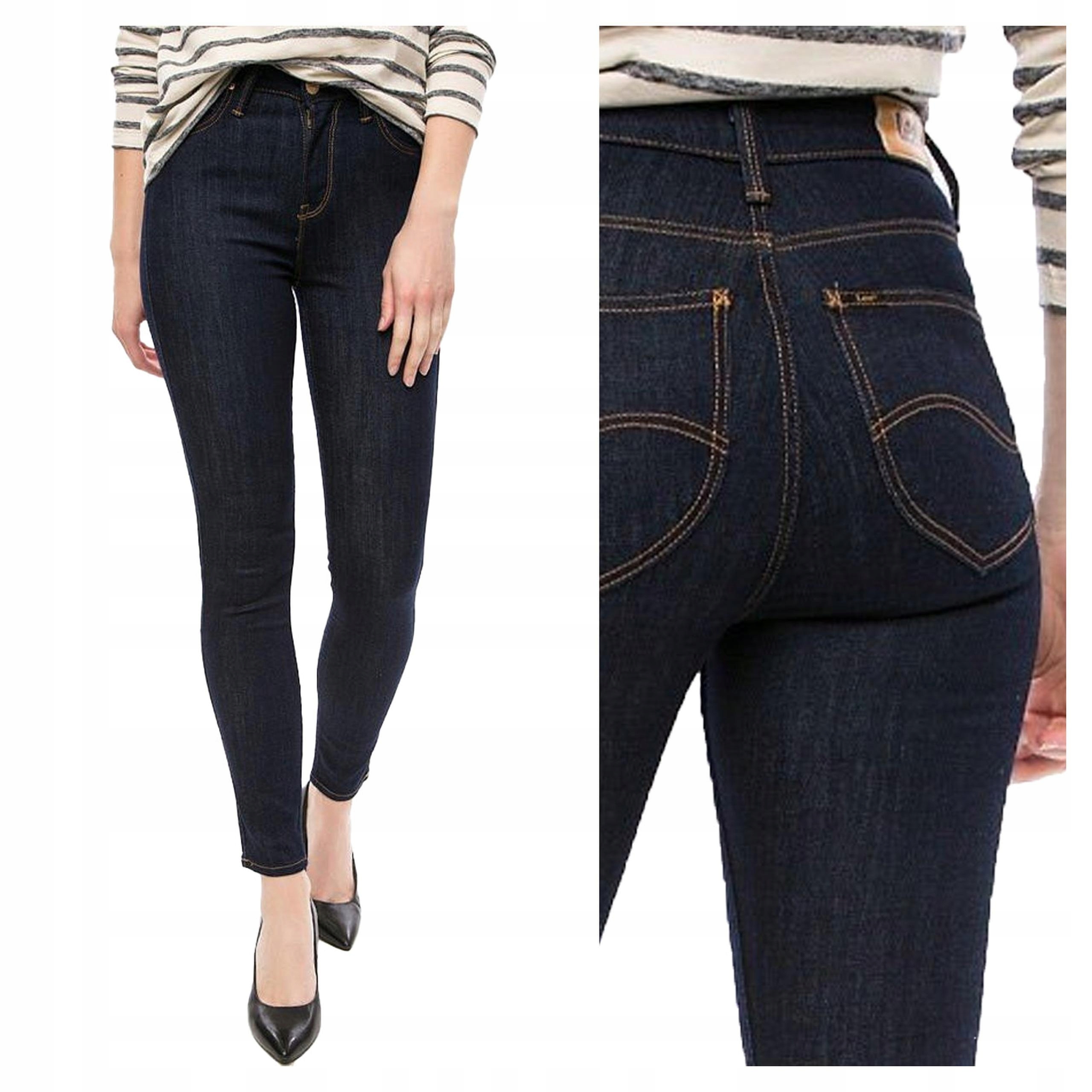 Lee Scarlett Vysoké Dámské Džínové Kalhoty W25 L33