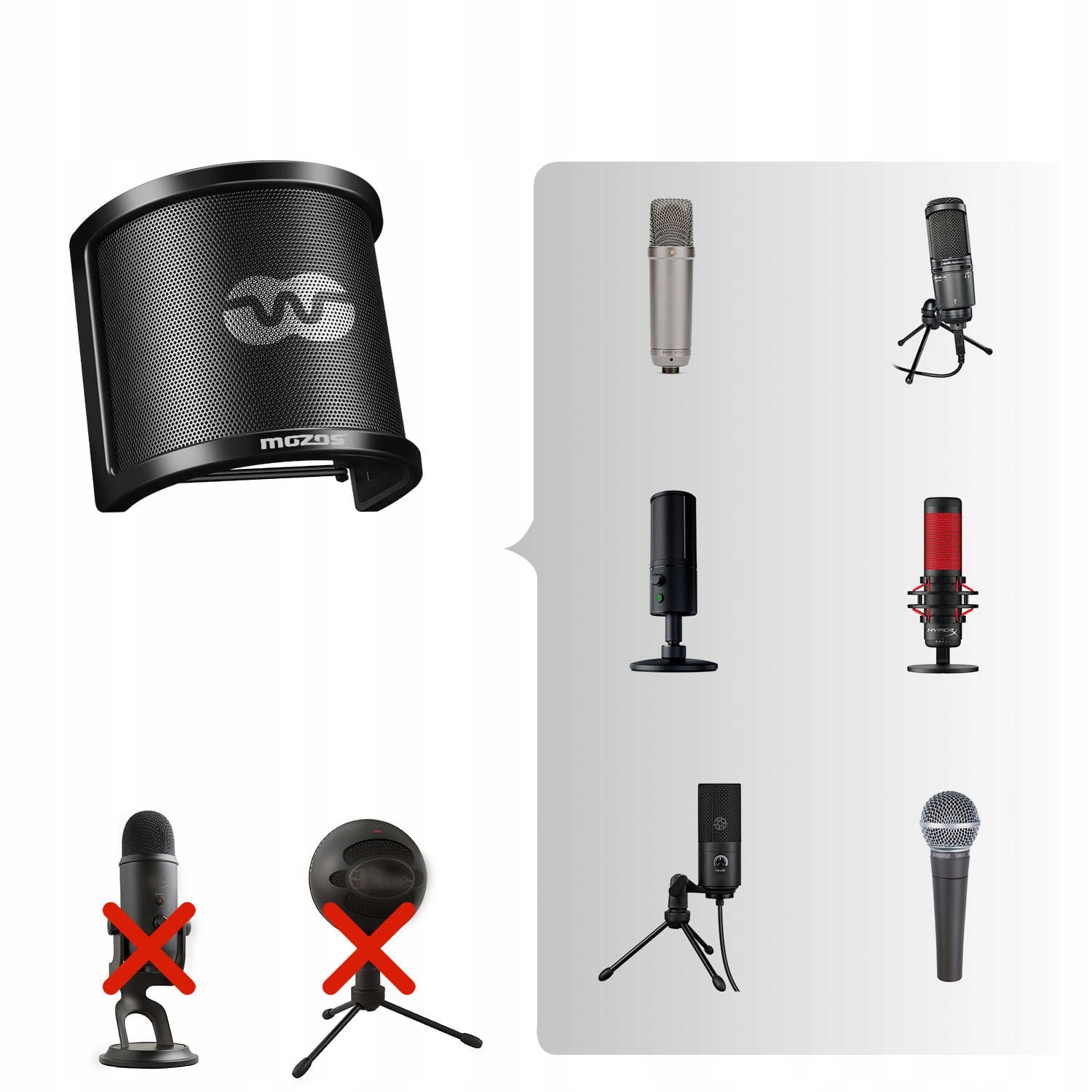 UNIWERSALNY POP FILTR MIKROFONOWY OSŁOCHA OCHRONA ŁATWY MONTAŻ TŁUMIENIE Stan opakowania oryginalne