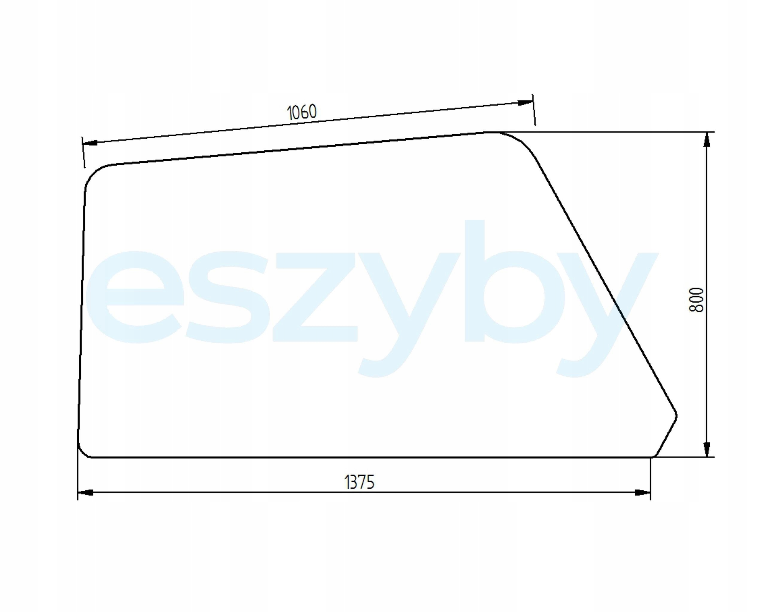 sklo nabíječka Merlo boční pravá 044198