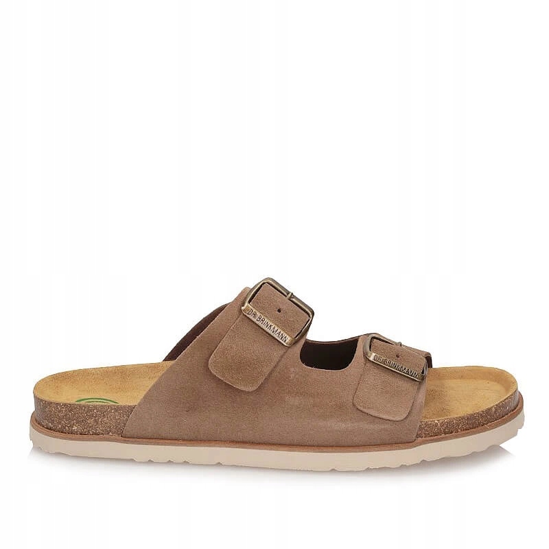 Hnědé Nazouváky na sponky z přírodní kůže Dr. Brinkmann 700631-02