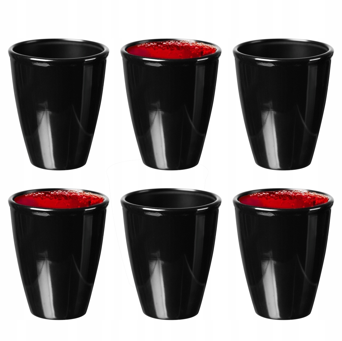 

6x Kieliszek Baryłka 25ml Czarny Błyszczący