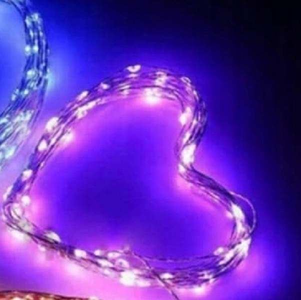 LAMPKI DRUCIKI 30 LED FIOLETOWE 3 m Zasilanie bateryjne