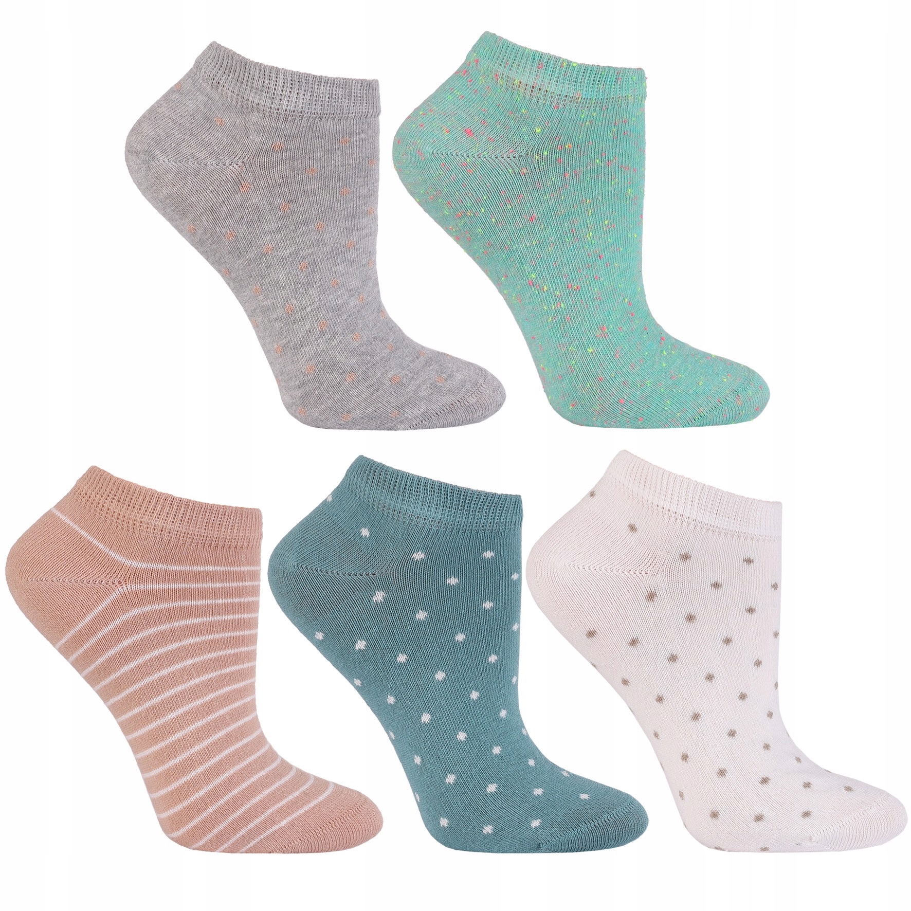 SKARPETKI STOPKI DAMSKIE RÓŻNE WZORY MORAJ R.38 x5