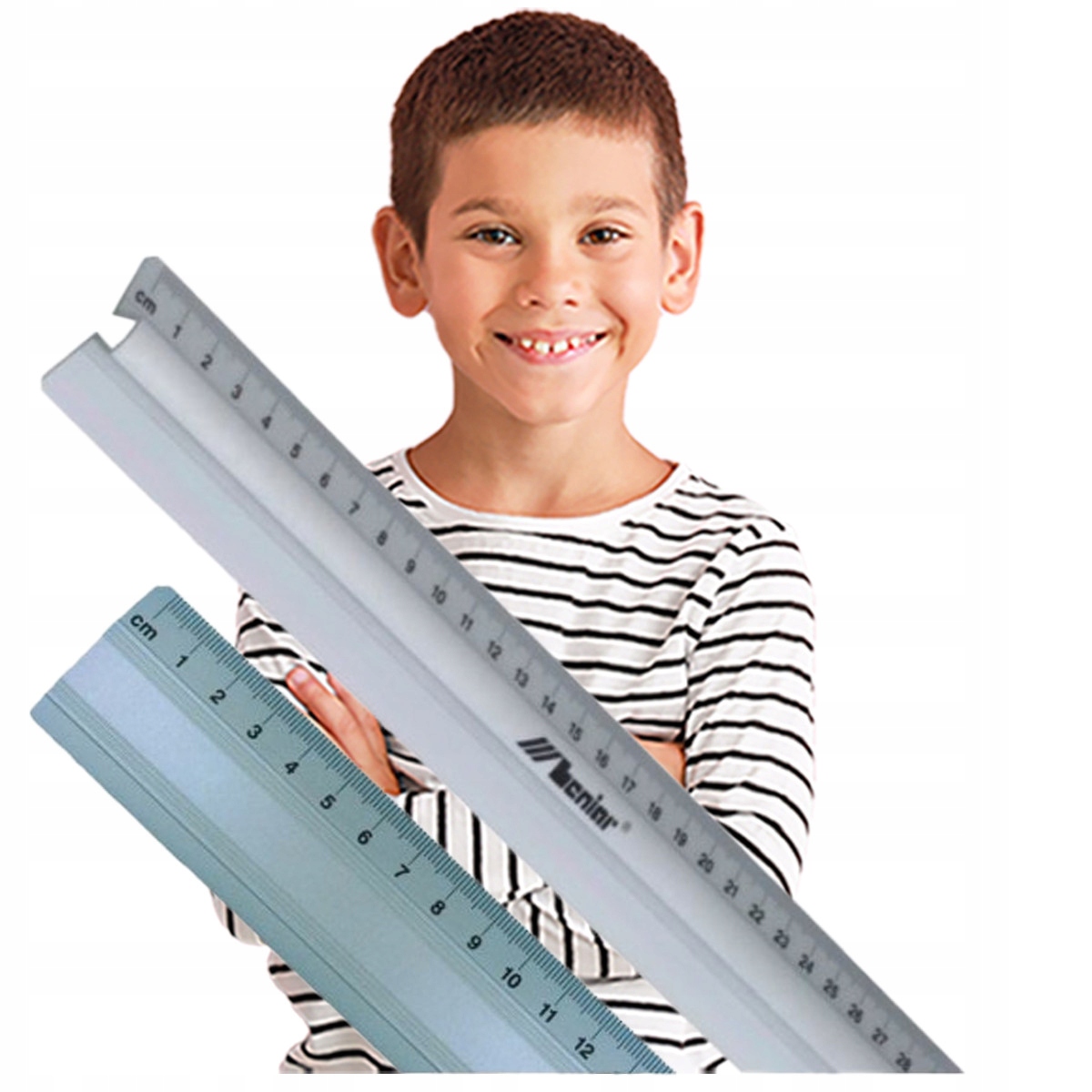 METALOWA LINIJKA PRZYBORY GEOMETRYCZNE SZKOLNE Marka inny