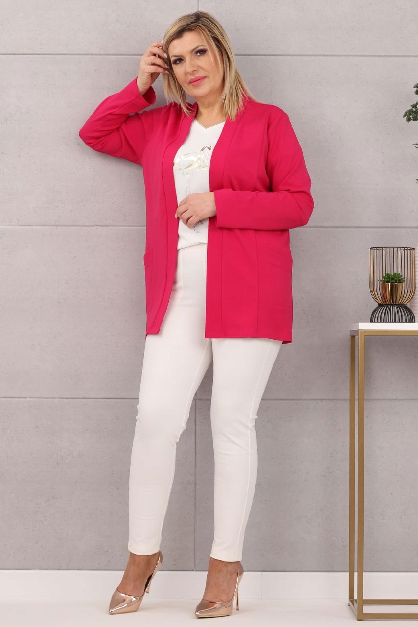 GŁADKA NARZUTKA ELEGANCKA LUŹNA POLSKI PRODUCENT DUŻE ROZMIARY Rozmiar 4XL