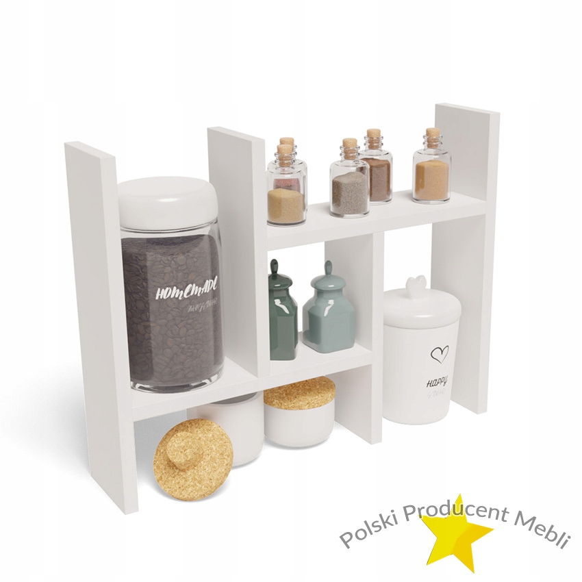 PÓŁKA KUCHENNA REGAŁ NA BLAT BIAŁY PŁYTA 18 mm