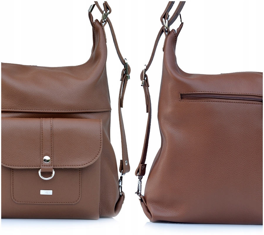 SKÓRZANA TOREBKA-PLECAK DAMSKA WOREK WŁOSKA SKÓRA Marka inna