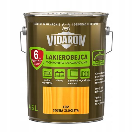 Vidaron Ochranný Lak Mořidlo 4,5 L Borovice Borovice