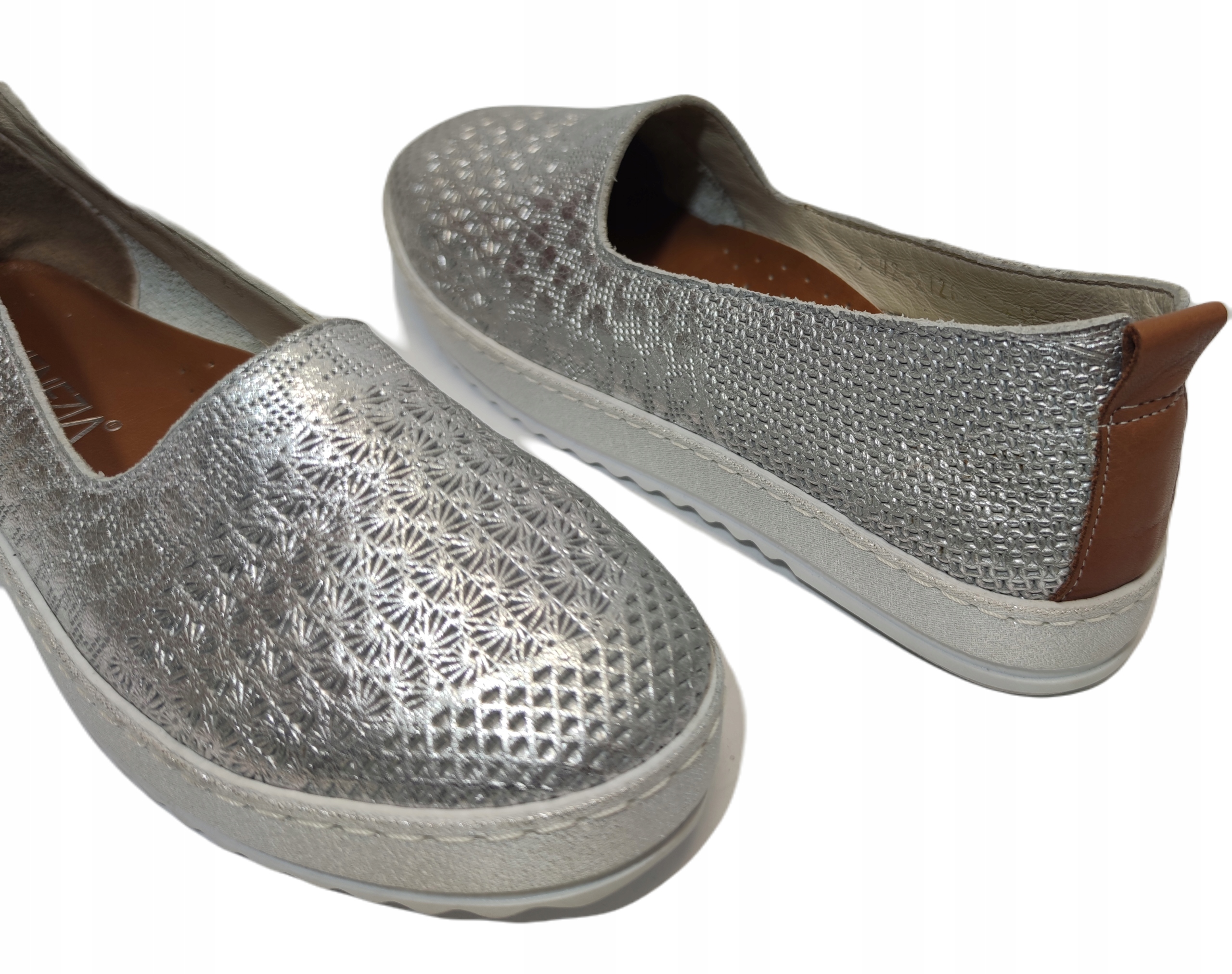 pohodlné stříbrné espadrilky Venezia 0492212618y r37