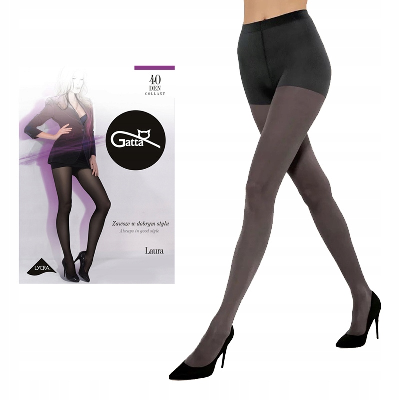 

Rajstopy Gatta Laura 40 den lycra 3-M Grafit