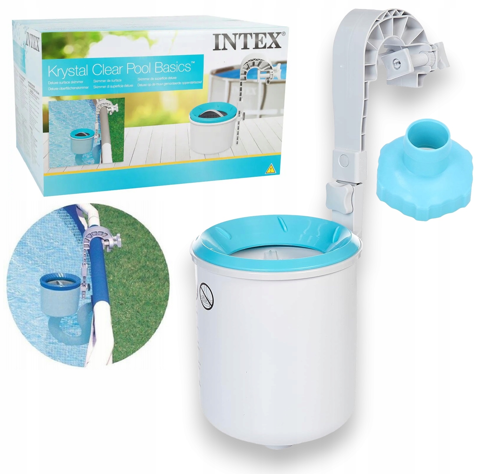 Skimmer do bazénu Povrchový filtr Čistič bazénu Vysavač Intex