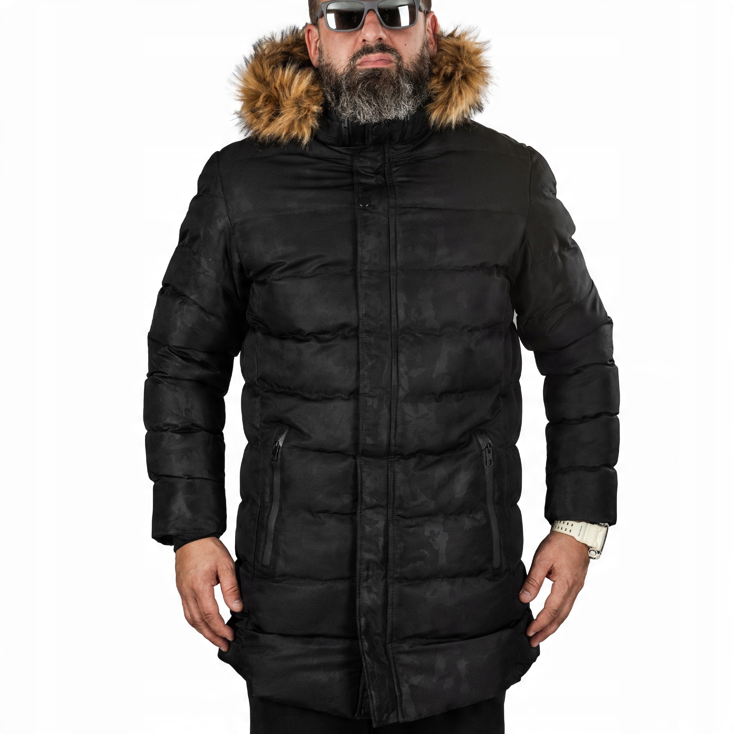 

Męska Kurtka Zimowa parka Moro Czarna Bomo R.l