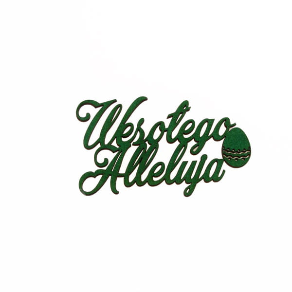 5 szt napis Wesołego Alleluja zielony