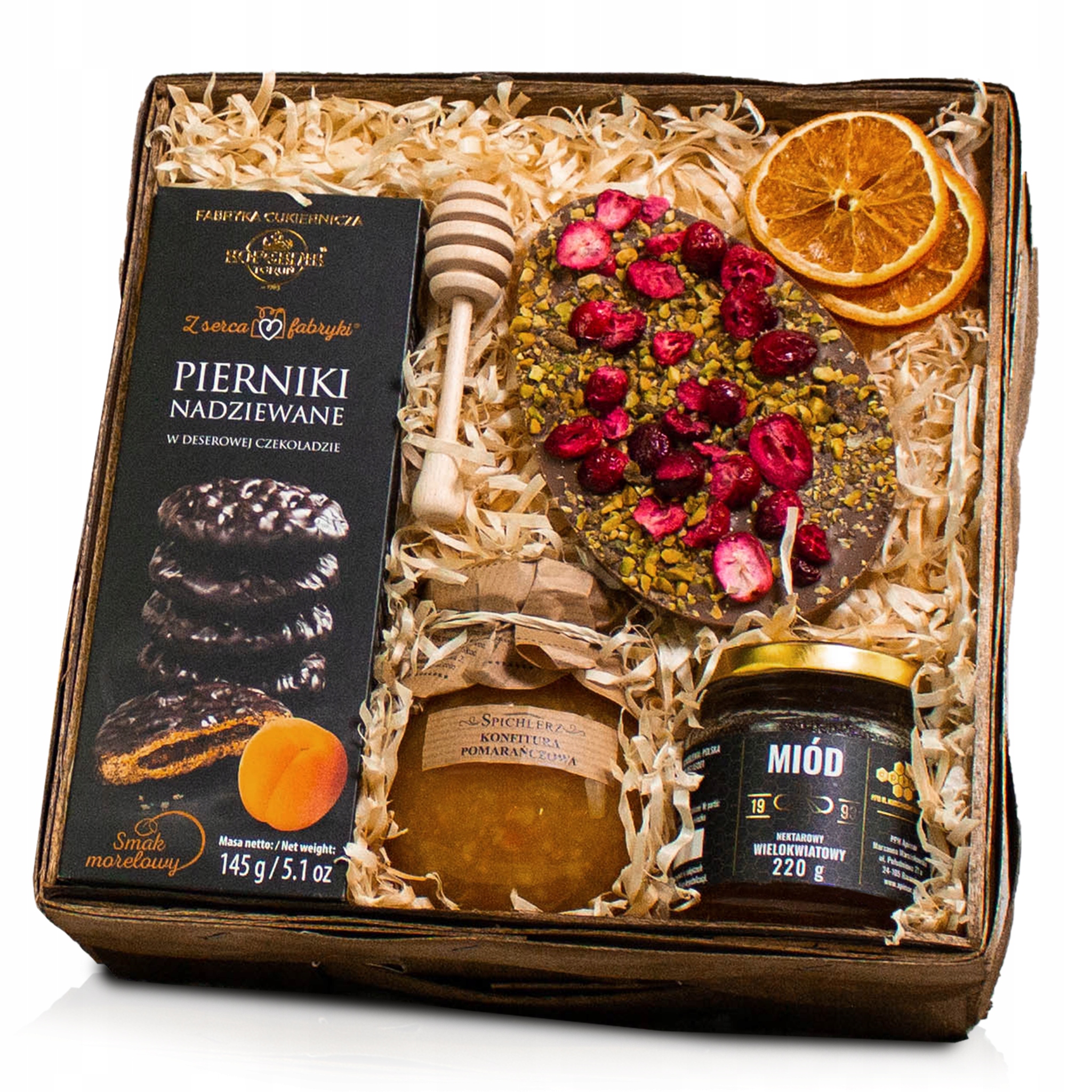 Levně Dárkový koš Velikonoční Dárek perníky, zavařenina, med, čokoláda