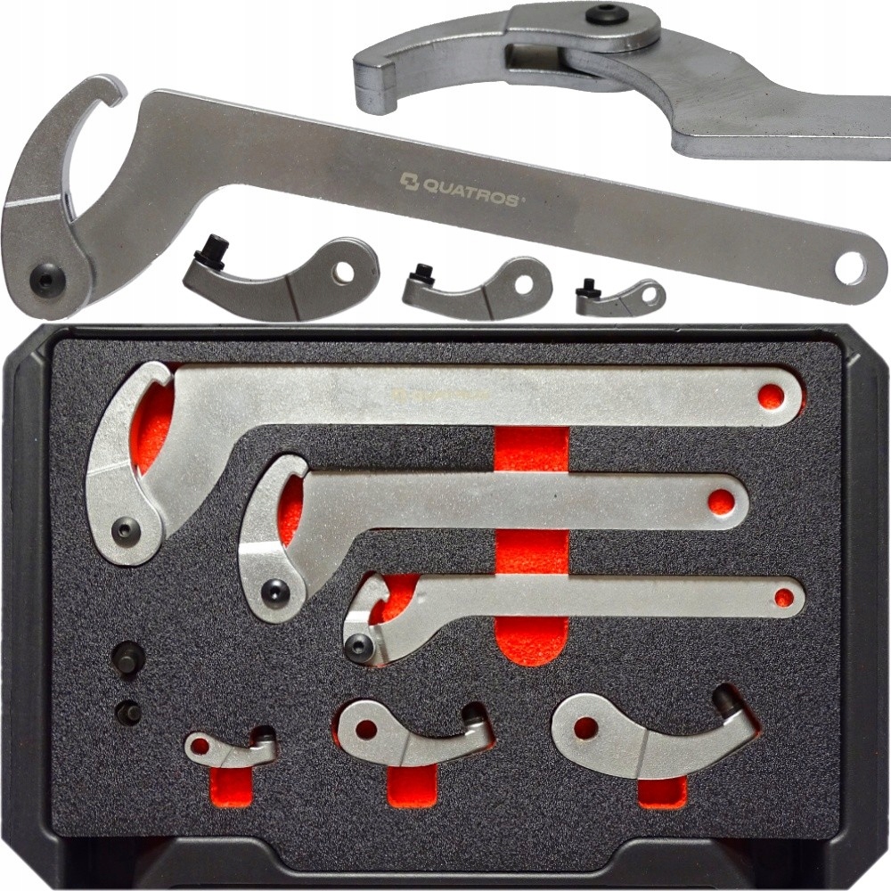 KLUCZE HAKOWE 35-120MM ZESTAW QUATROS