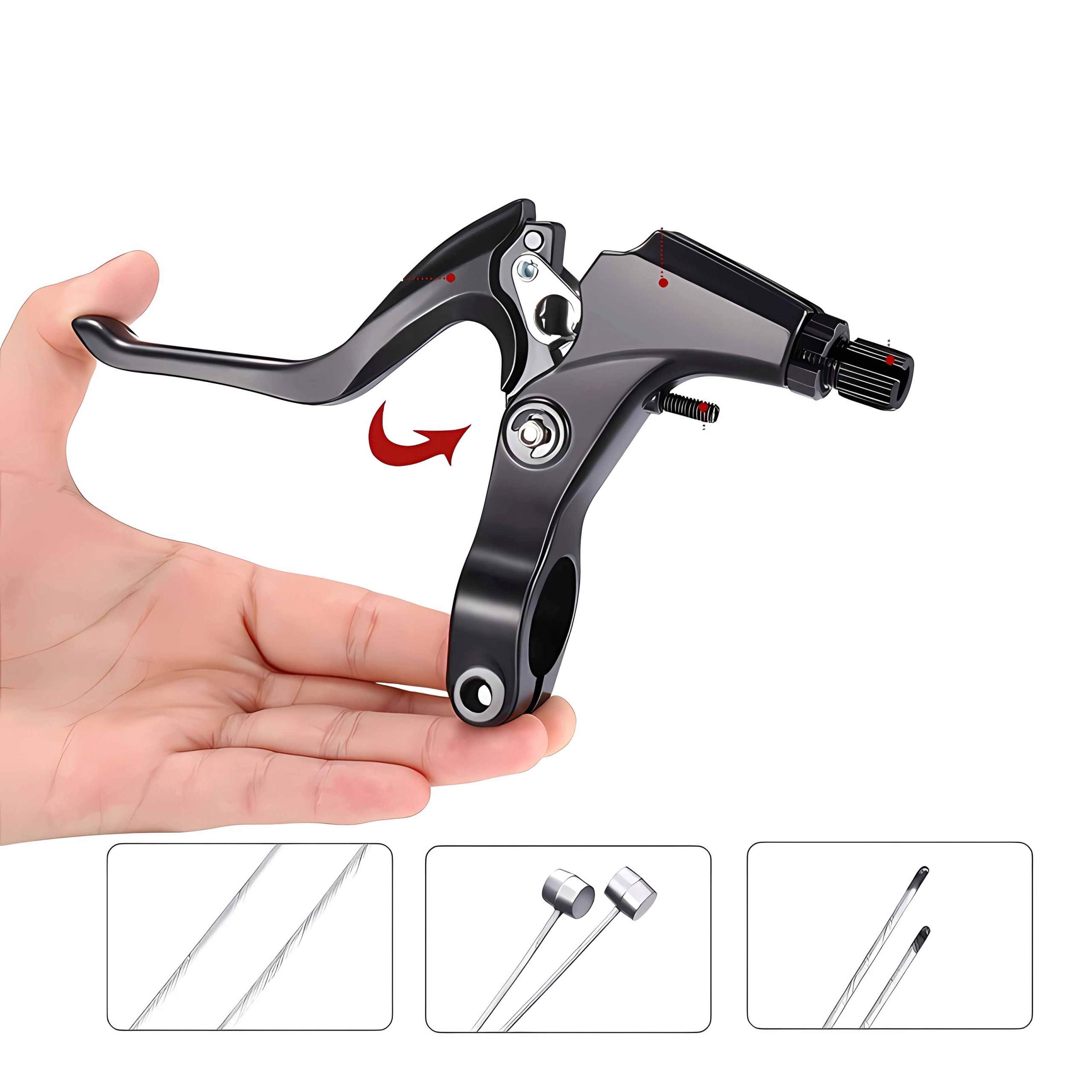 Hamulec V-brake A2Z Czarny przedni i tylny rower MTB Model Uniwersalny