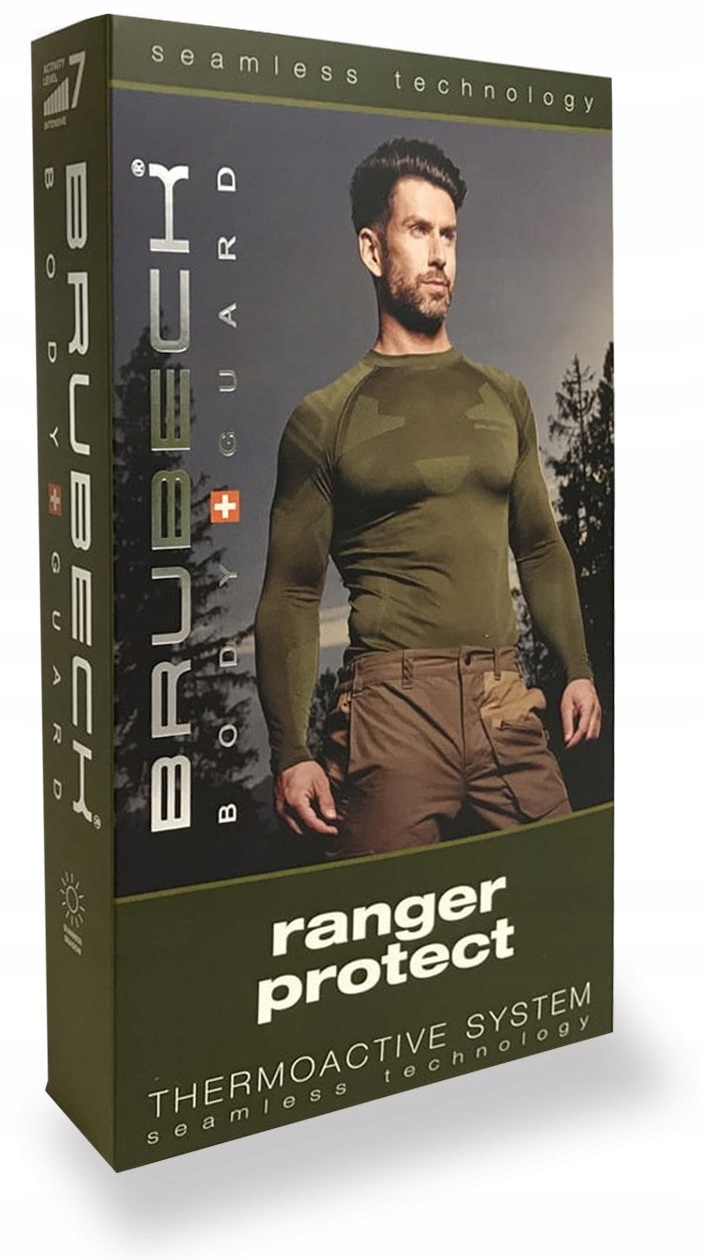 BRUBECK PROTECT RANGER KOSZULKA TERMOAKTYWNA T-SHIRT KHAKI ZIELONA r. M Model PROTECT RANGER