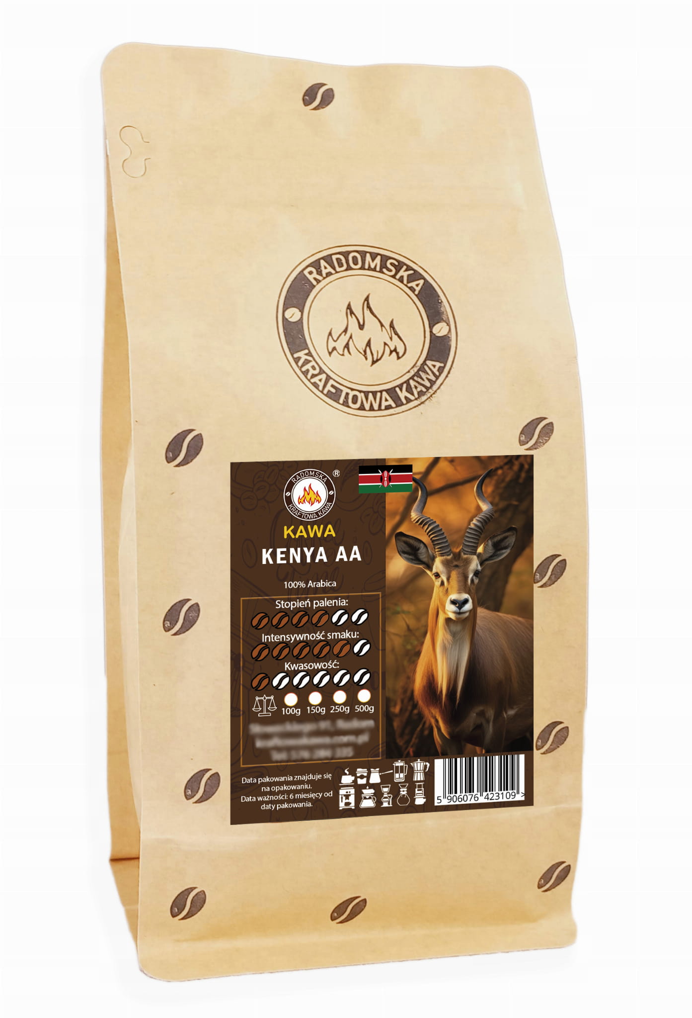 Levně Káva Keňa Aa 500 g Arabica 100%