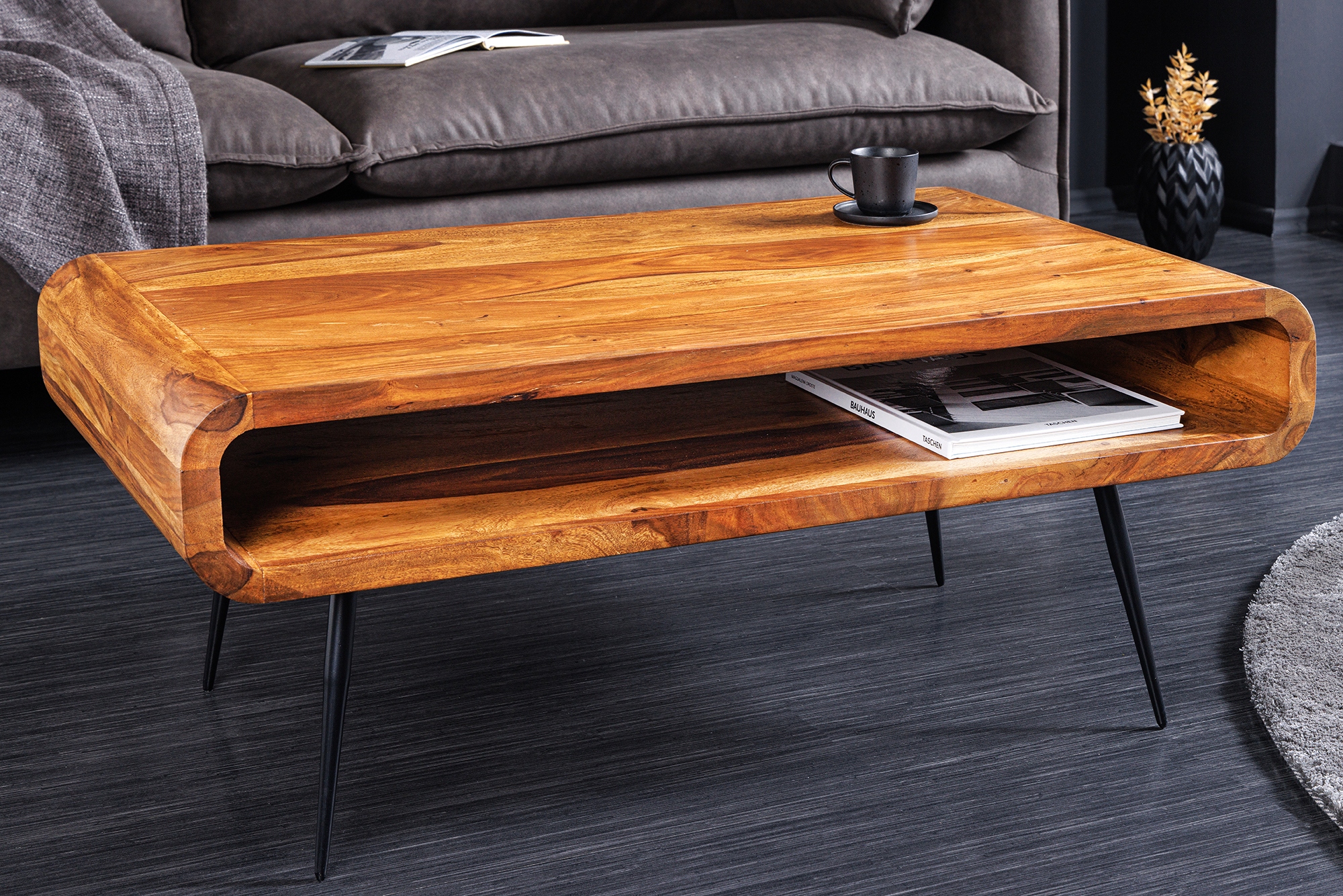 Stolik kawowy Alpha 90cm Sheesham 43749 Wysokość mebla 1 cm