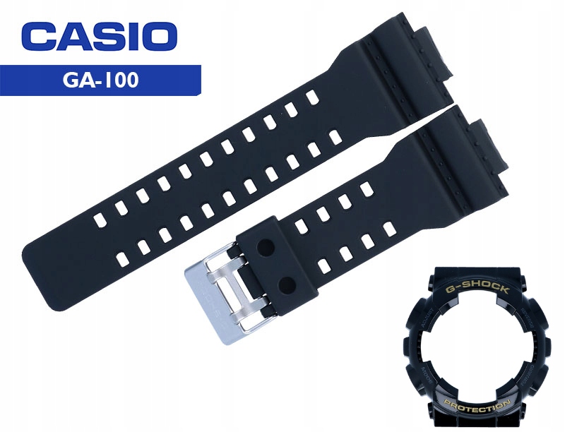 Komplet Pásek Casio Ga-100 Gshock černý a Bezel černý originální