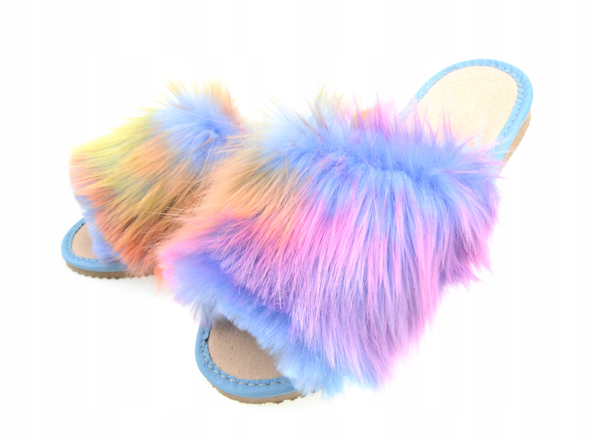 

Pantofle laczki ciapy z kolorowym futerkiem A29RF