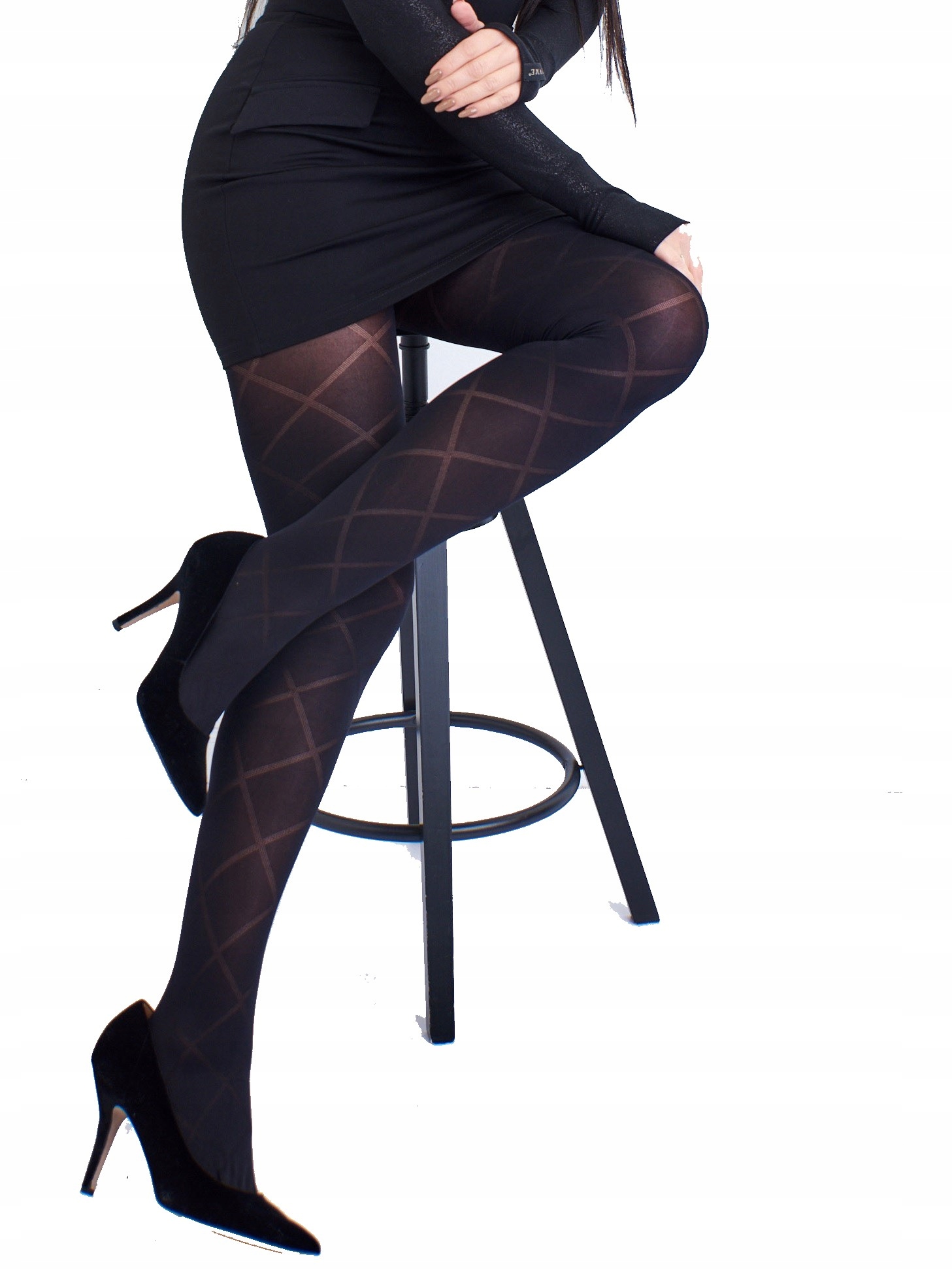 Rajstopy wzorzyste, fantazyjne w klasyczne Rąby Microfibra 60den R-5 Rozmiar 5