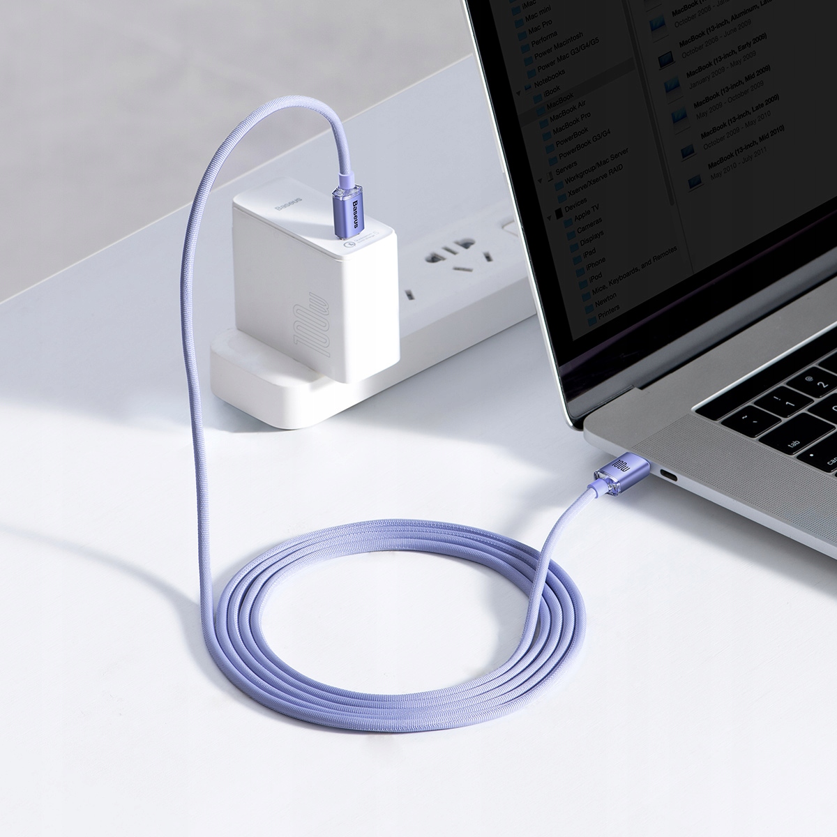 MOCNY KABEL USB-C SZYBKIE ŁADOWANIE 100W 5A PD QC Marka Baseus