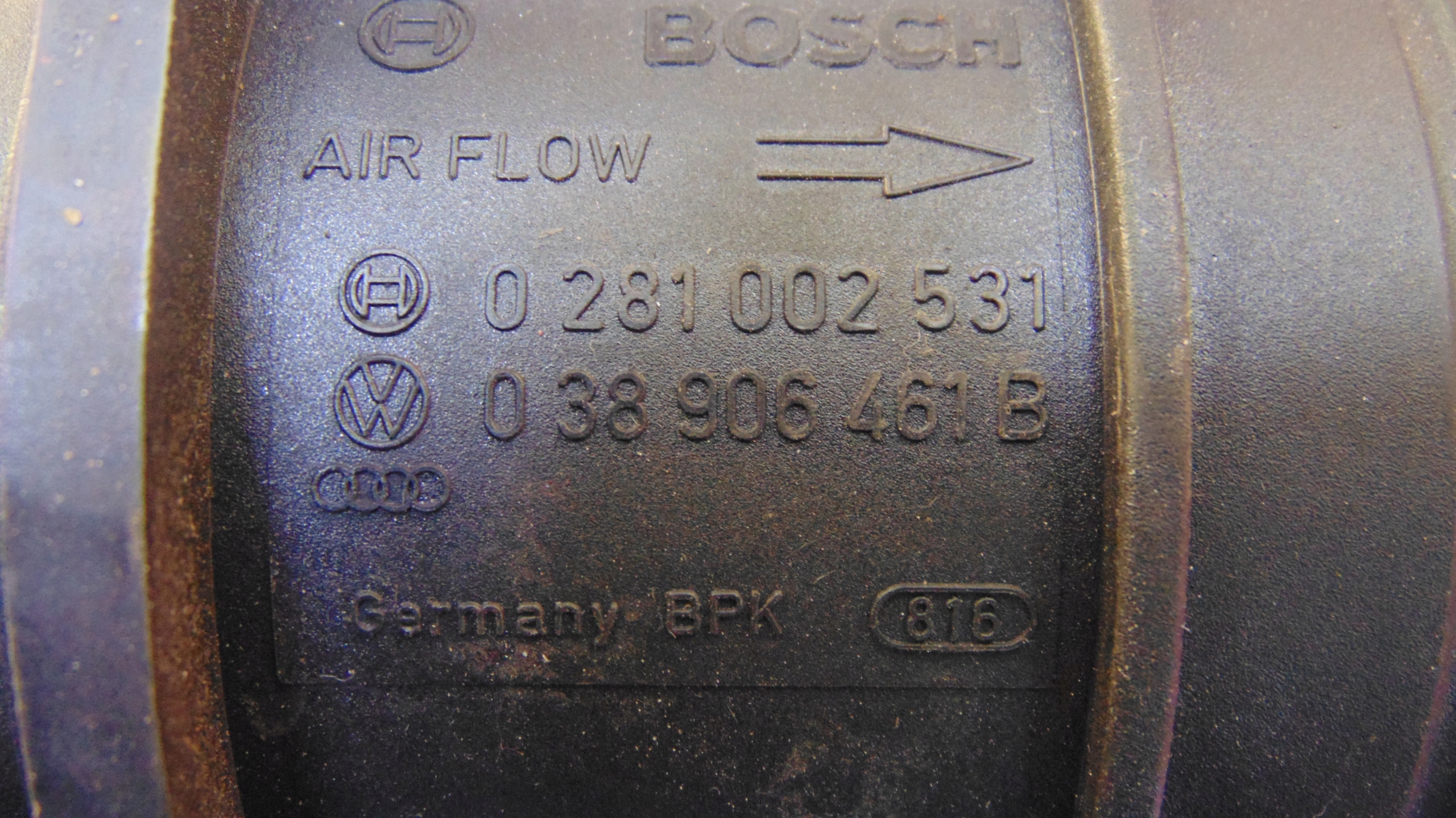 flow meter 1.9TDI AUDI A3 8P GOLF V PASSAT B6 TOLEDO III OCTAVIA II