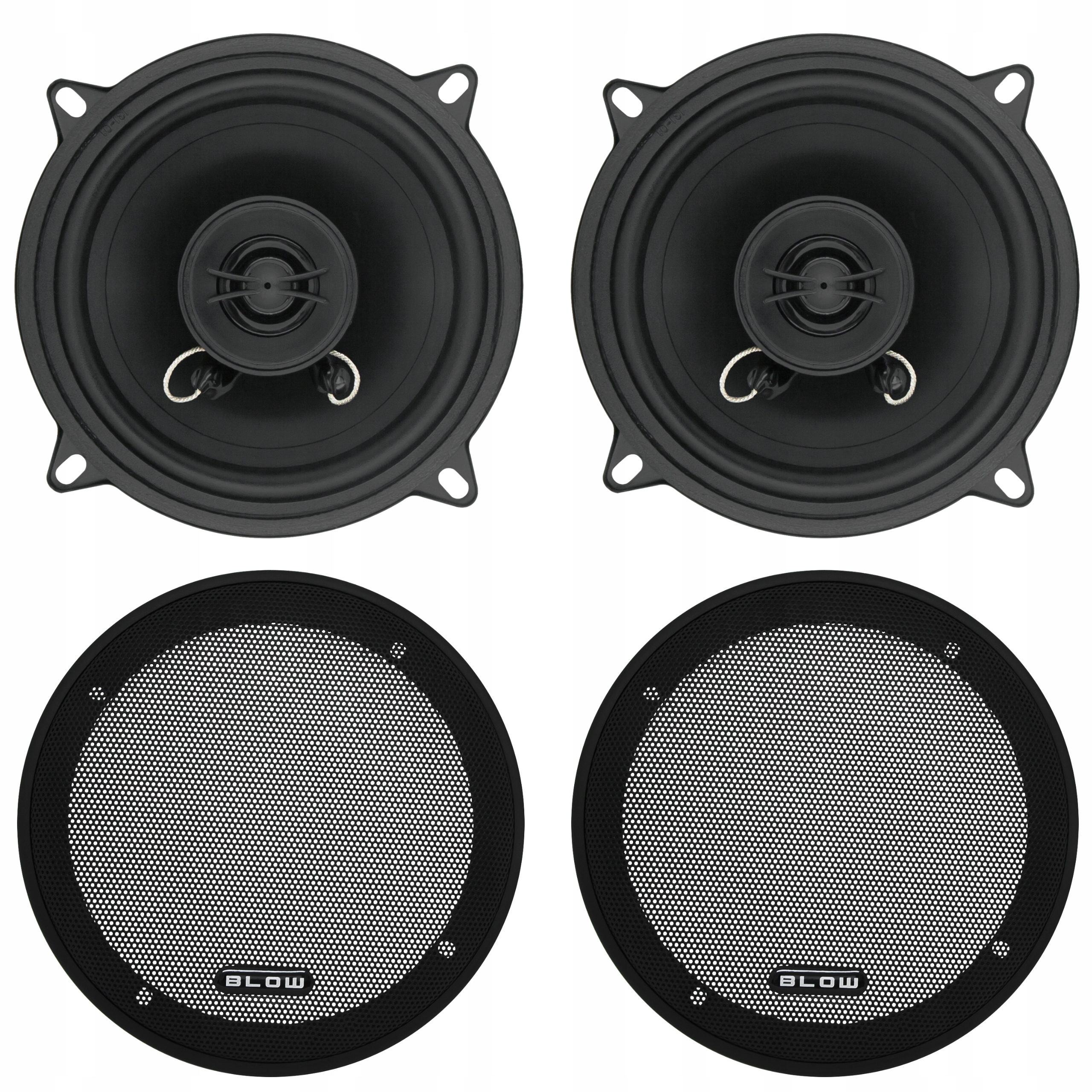 2X сильные автомобильные колонки двухполосные 120 Вт 13 см 130 мм полный комплект решетки