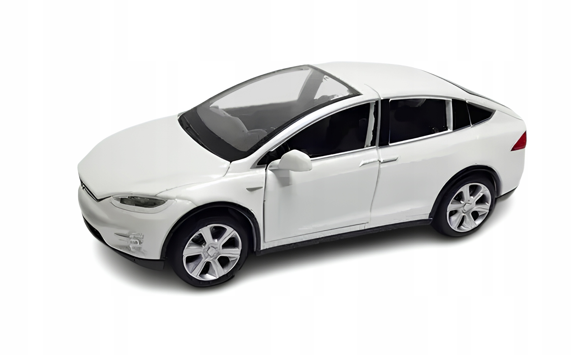 Model samochodu Tesla X90 1:32 biały miniatura elektrycznego auta