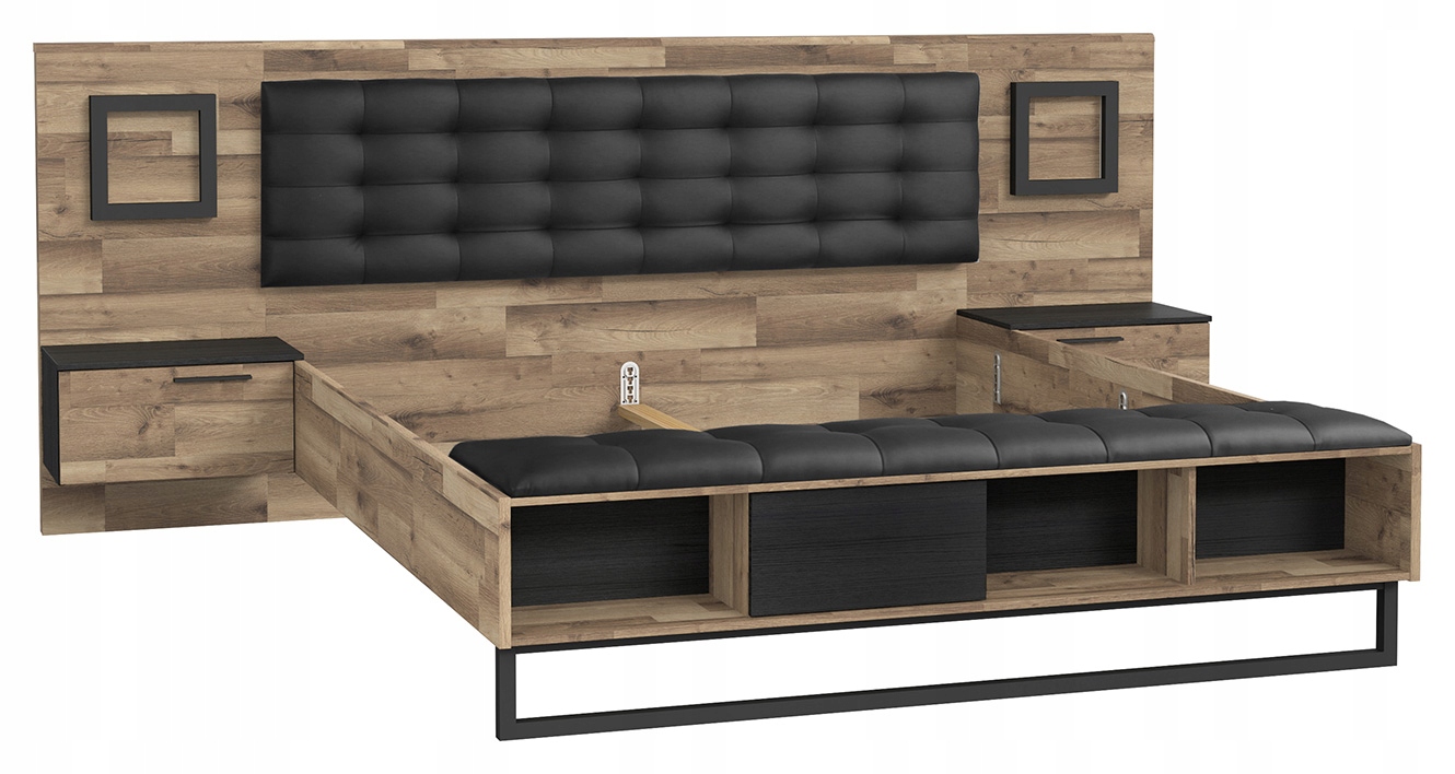 Łóżko 180x200 z szafkami Jakobina JKBL1181B Forte