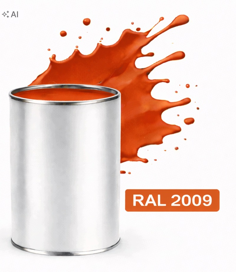 Ral 2009 Alkydová smaltovaná lesklá Barva na kov a ocel 1L
