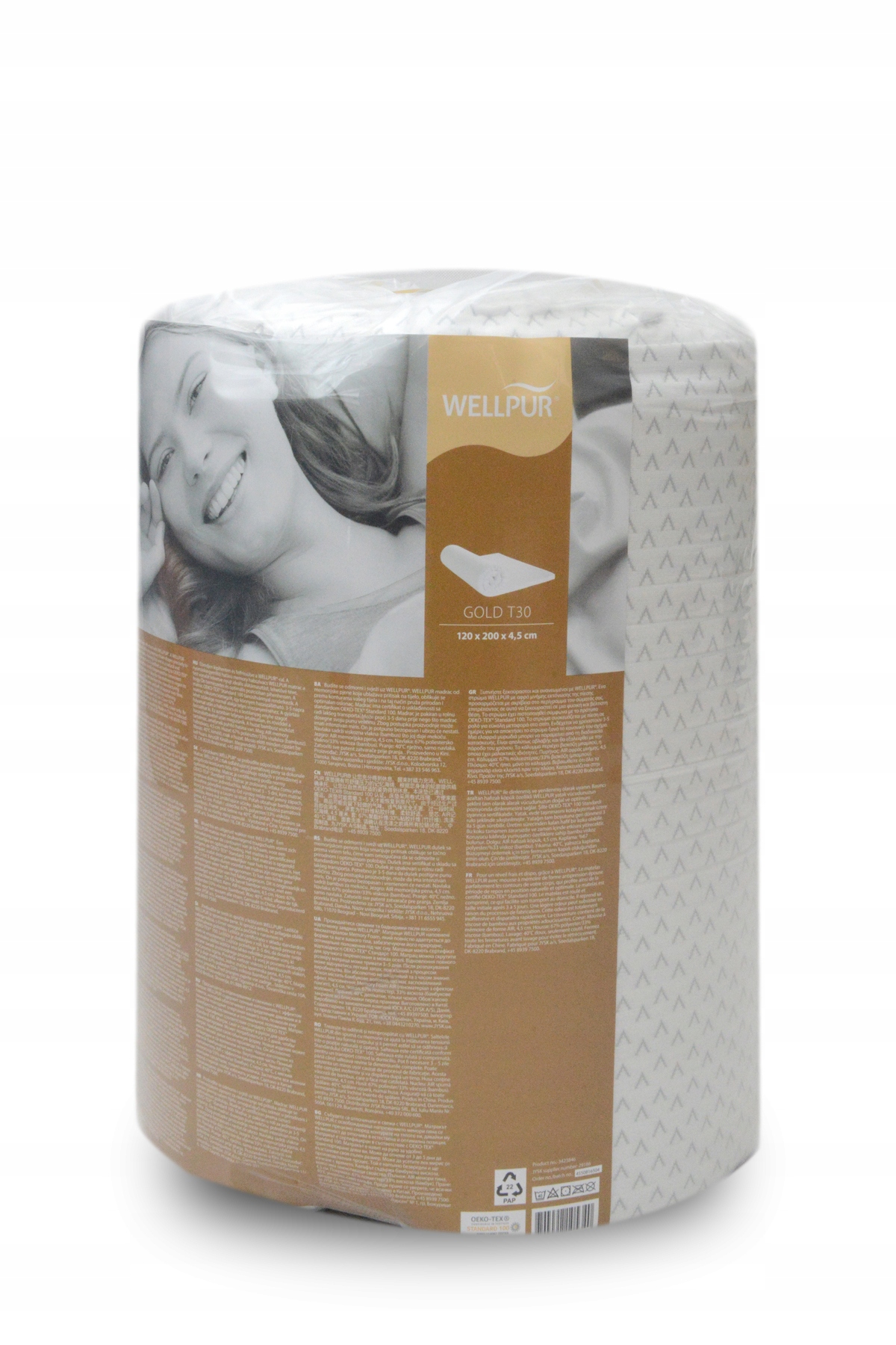 TOPMATERAC 120x200cm T30 pianka TERMOELASTYCZNA Model GOLD T30