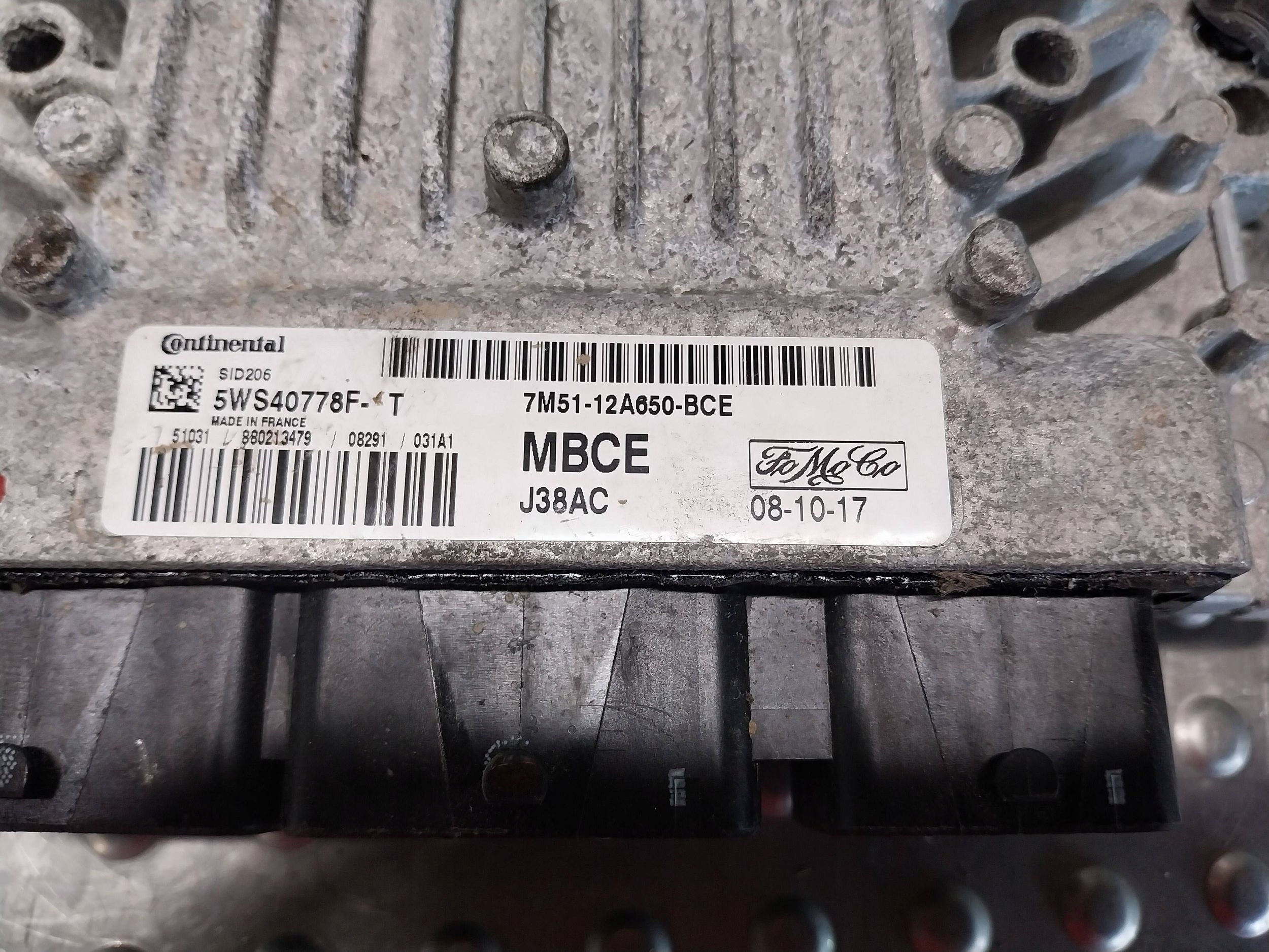 computer control unit of the engine 7M51-12A650-BCE FORD FOCUS MK2 1.8 TDCI