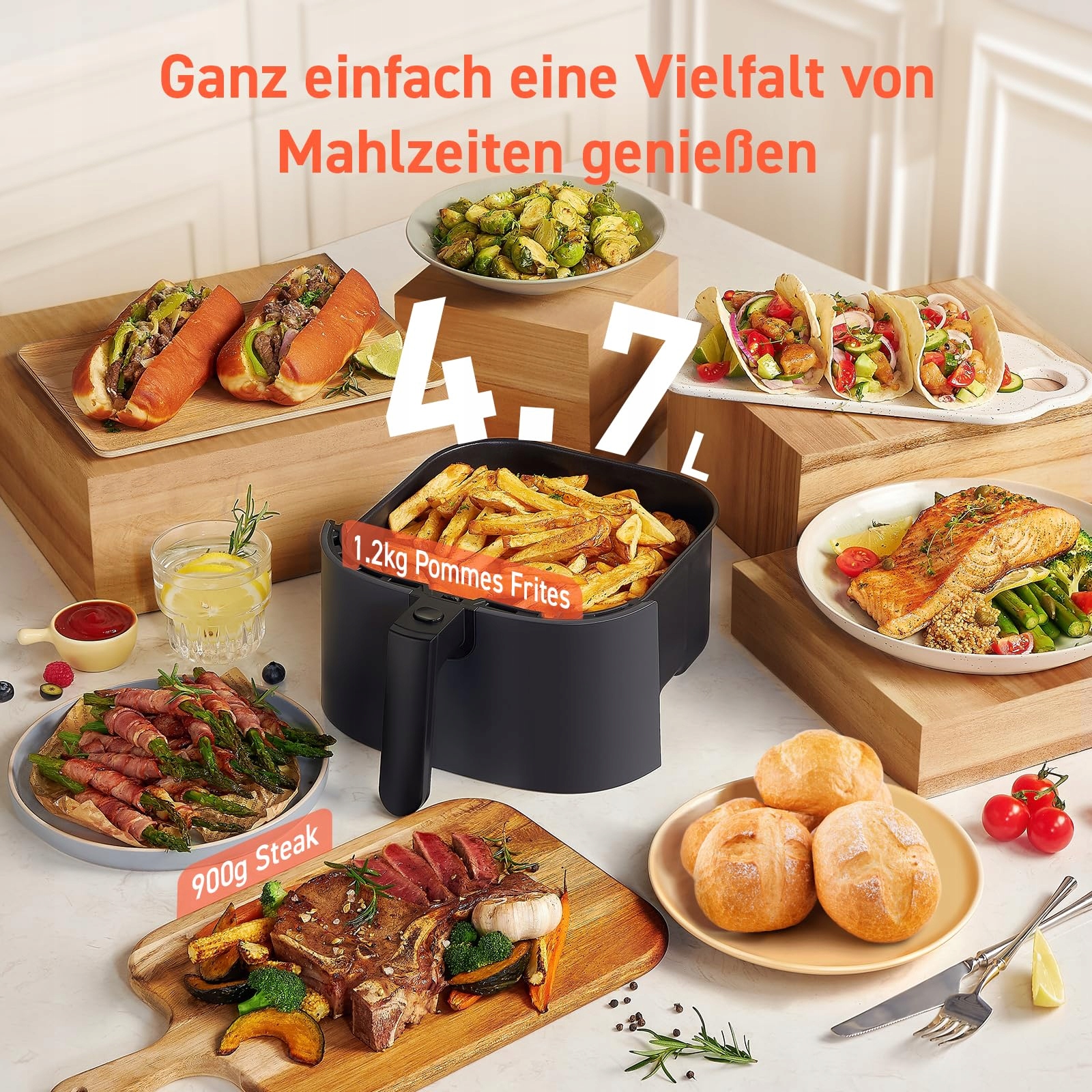 COSORI Frytkownica Beztłuszczowa 4,7L 7w1 Cicha Energooszczędna — miniatura 5