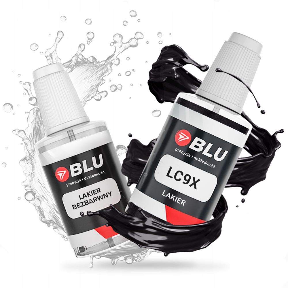 Lakier zaprawka samochodowa LC9X Klar czarny deepblack do Vw 20ml Blu