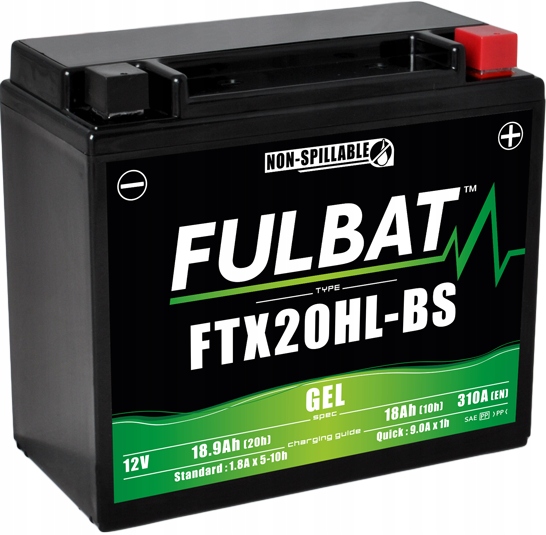 Akumulator Fulbat 18Ah 310A YTX20HL-BS Agm Żel Gel