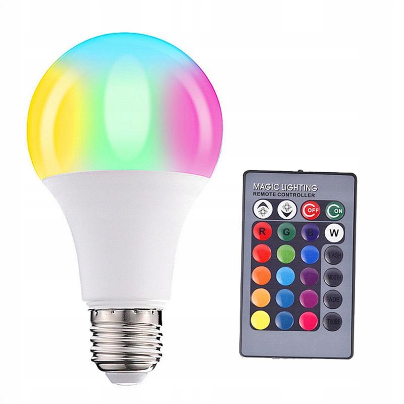 

Żarówka Led E27 10W CCD Rgbw Zimna Disco Pilot