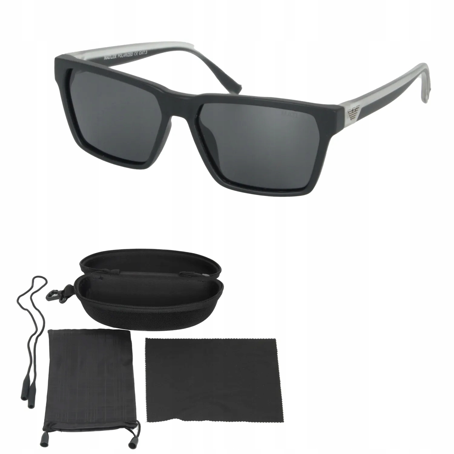 Polar Fashion P1016C1 Černé matné polarizační sluneční brýle