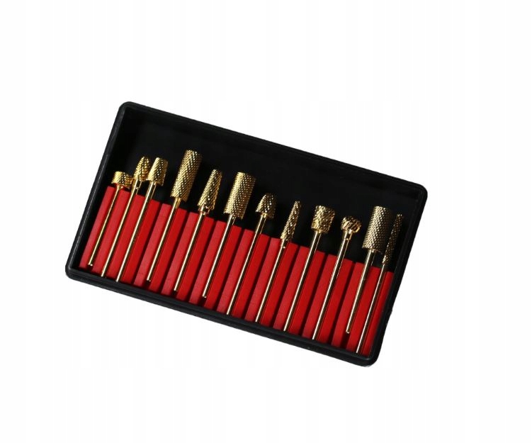 ZESTAW 12 FREZÓW KARBIDOWYCH RONNEY RÓŻNE KOŃCÓWKI