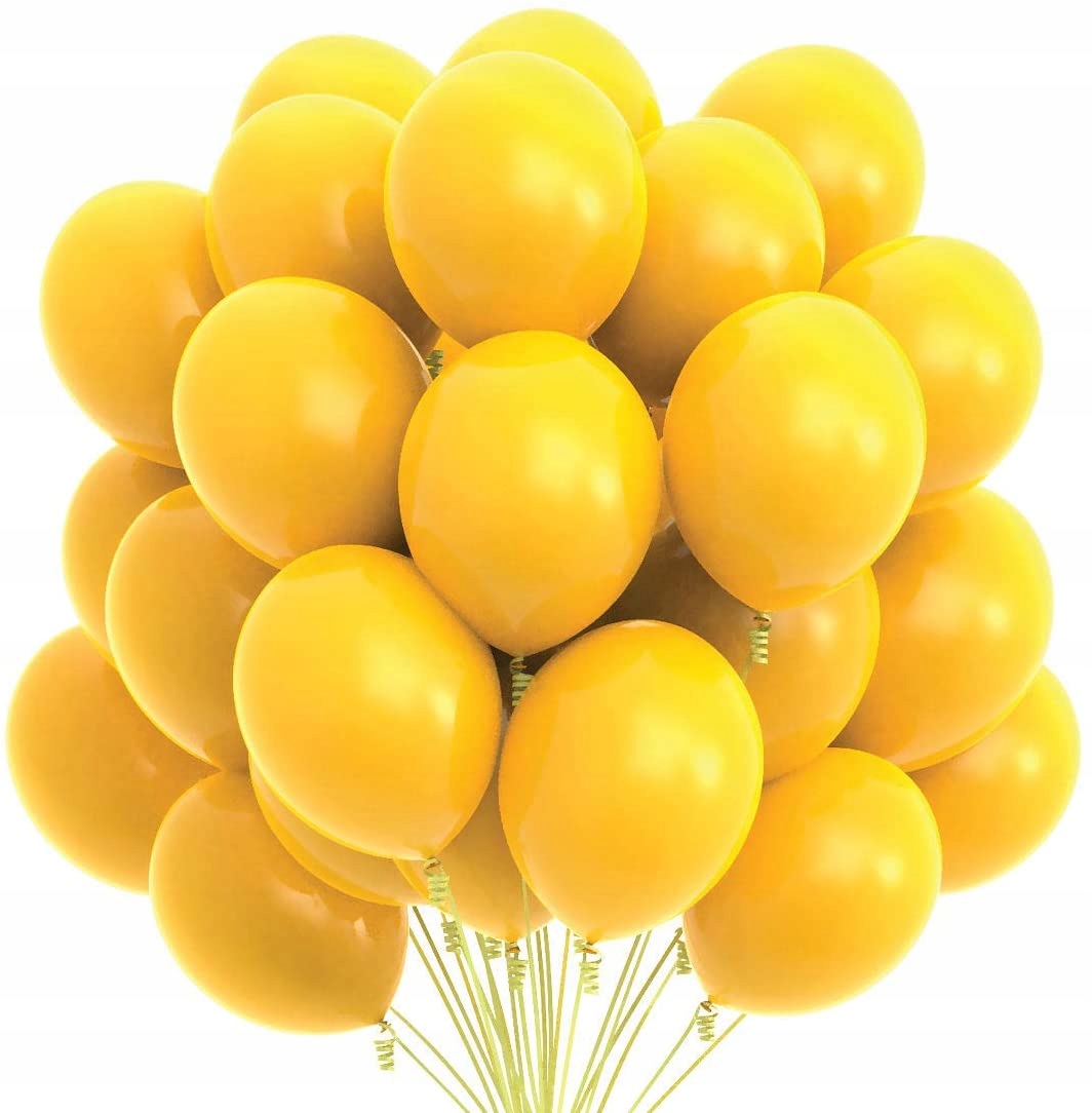balony 100szt ŻÓŁTE ''10'' — 3