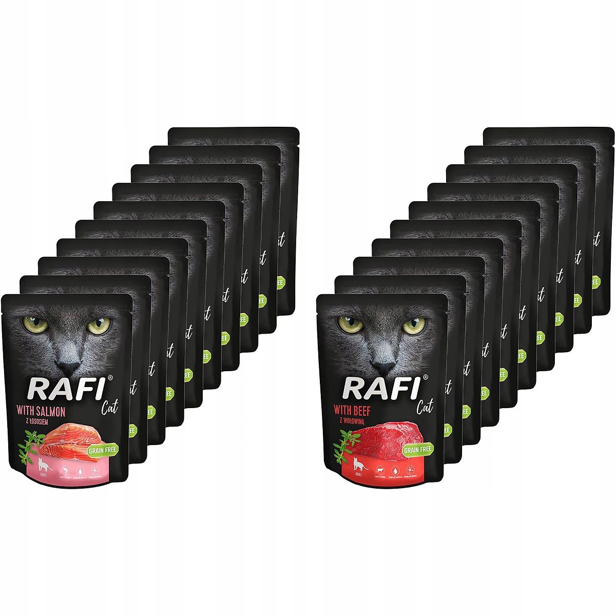 Levně Rafi Krmivo pro kočky bez obilovin rafi cat paštika mix chutí 20 x 300 g