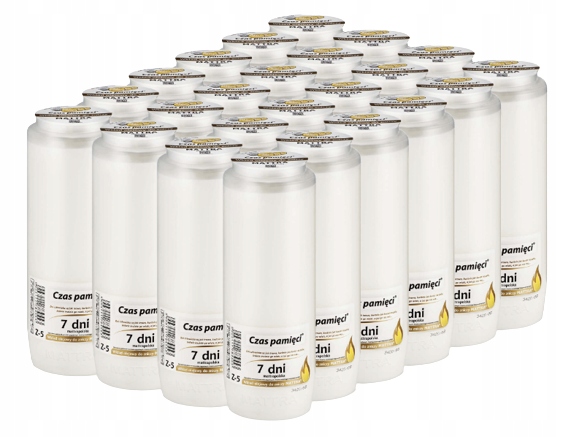 SUPER ZESTAW WKŁADÓW DO ZNICZY 24 SZT. 18 CM MEGA! Rodzaj wkład