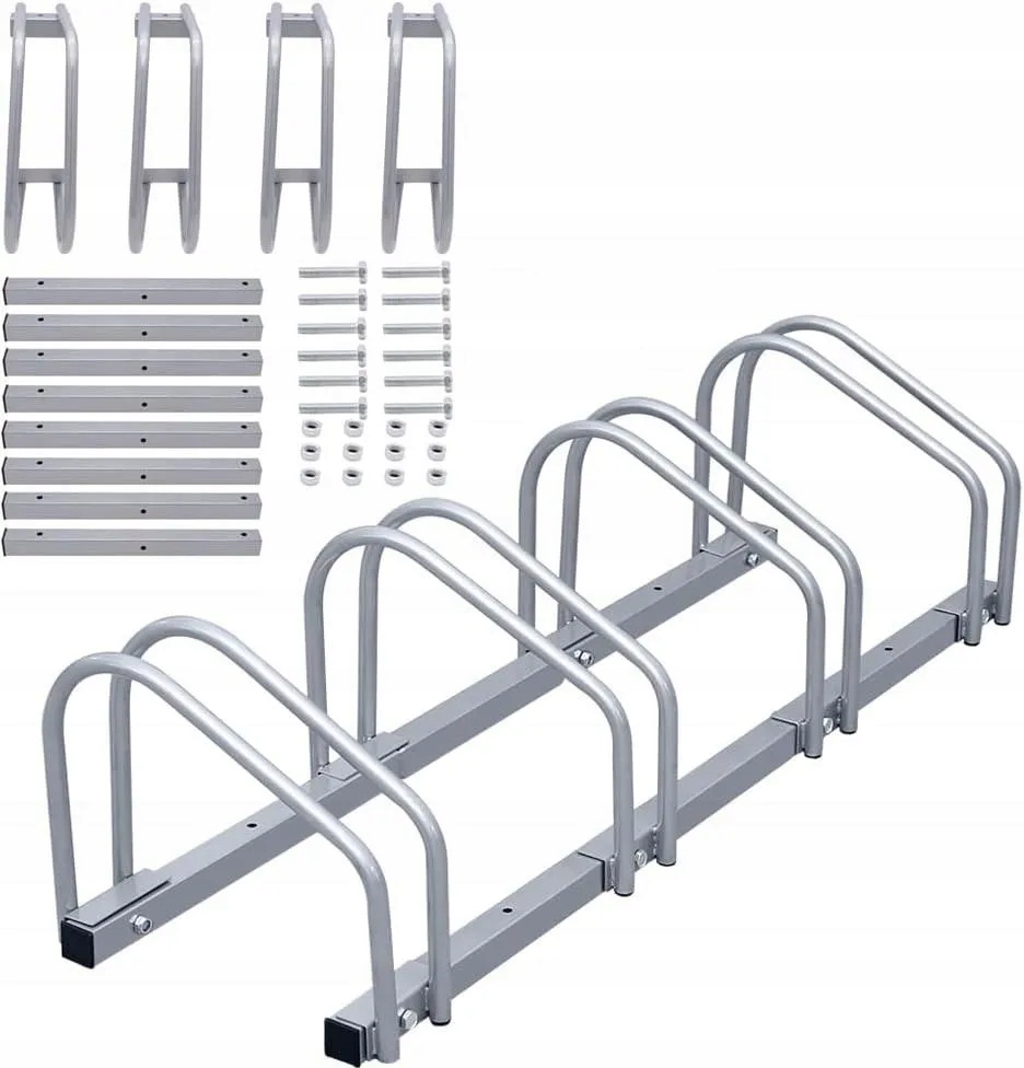 Stojak Na Rower Rowery 4 Stanowiska Rowerowy Stal Ocynkowa Prosty Montaż