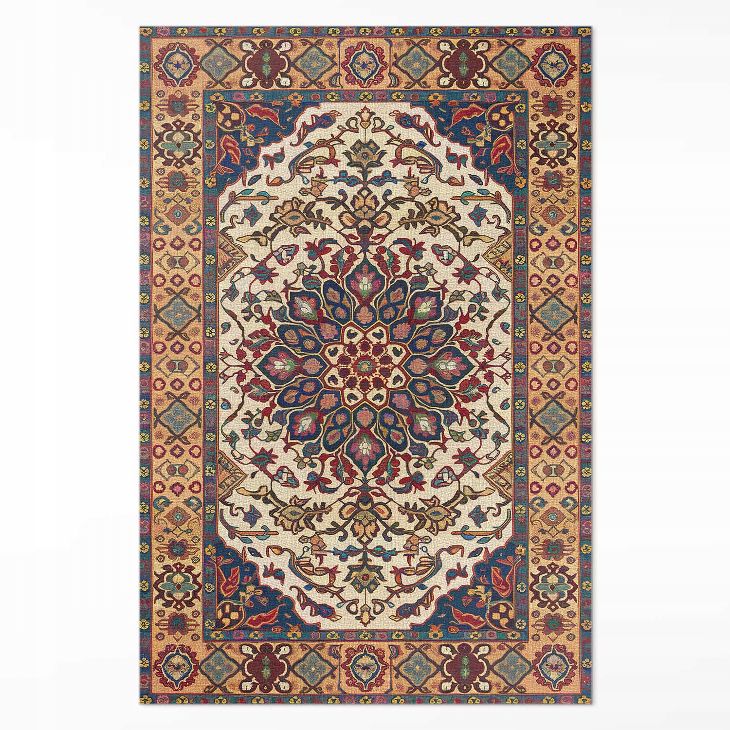 Koberec Vinyl do spálne Ozdobný rastlinný ornament turecký štýl 100 x 150 cm