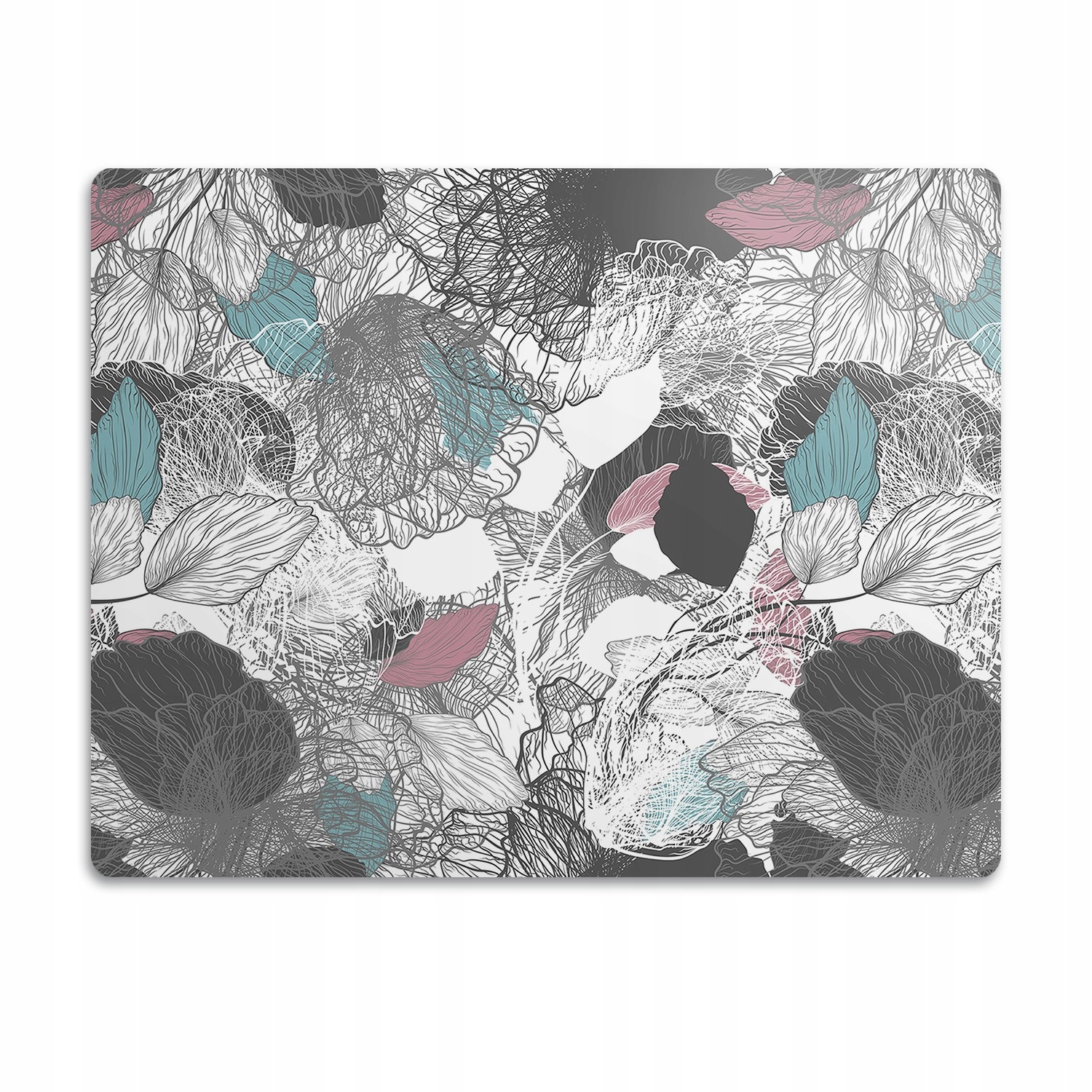 Levně Voděodolná podložka pod misku Květinový vzor 90x60 cm