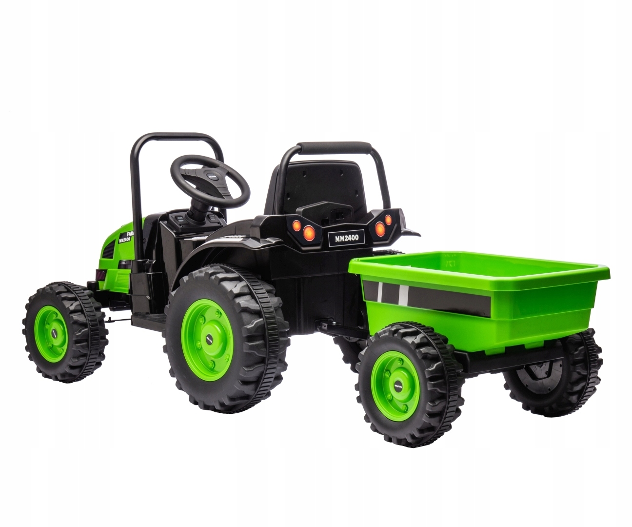 Traktor s přívěsem na akumulátor odrážedlo pro děti Farmer Milly Mally