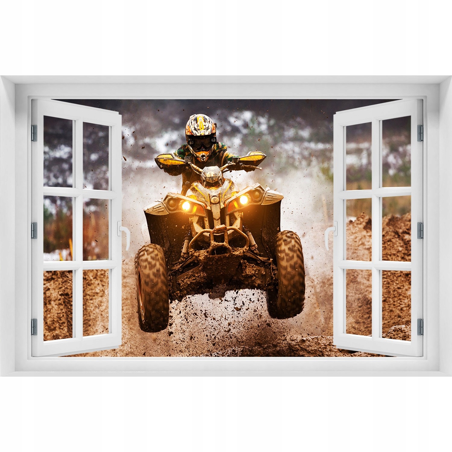 

Okno Naklejka na ścianę Samoprzylepna Quad 120x80
