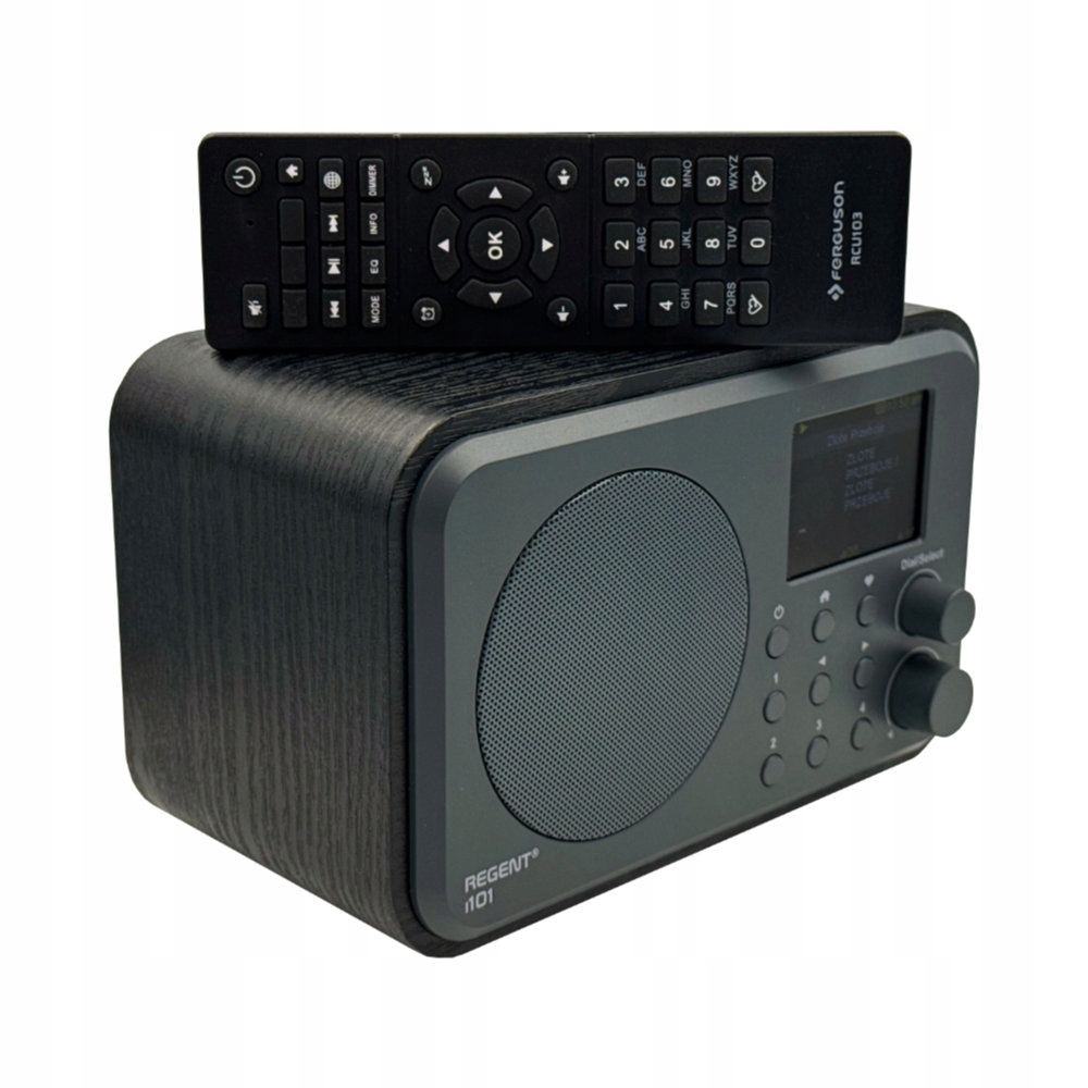 Síťové a bateriové internetové rádio Dab+ Fm Regent i101 černé antracit