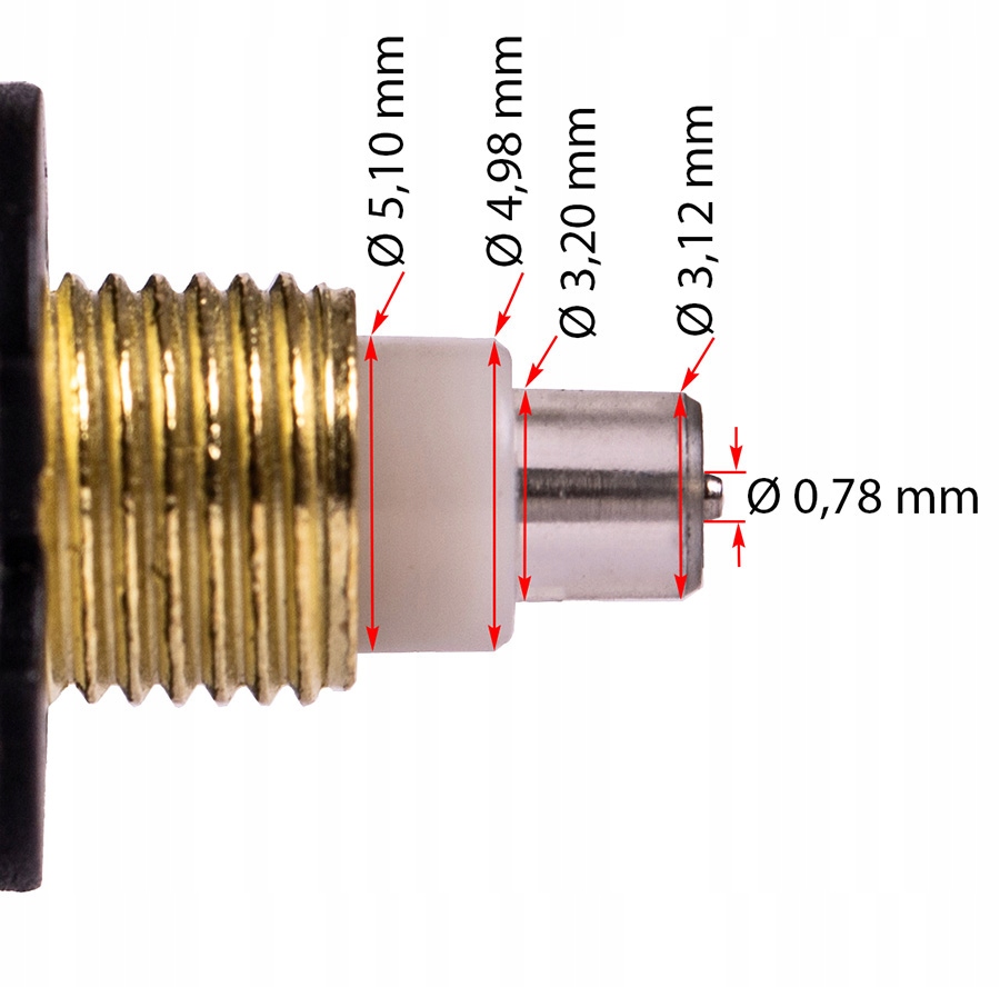 MECHANIZM KWARCOWY DO ZEGARA PŁYNĄCY 6 mm 5168SW Typ ścienny